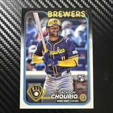 2024 Topps Update Baseball Jackson Chourio RC US155 Rookie Debut Brewers 
