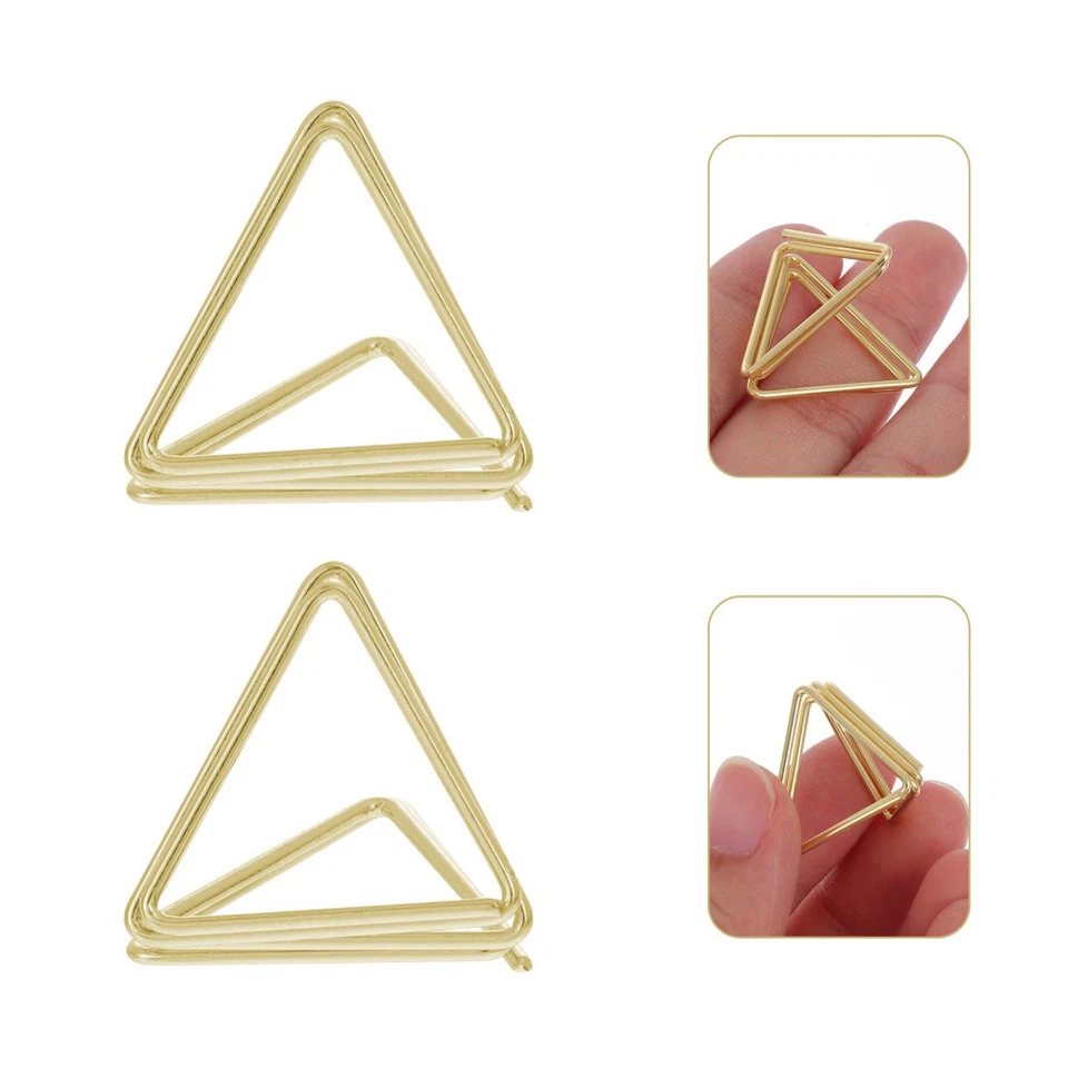 25Pcs Double Triangle Memo Clips Photo Clips Business Cards Clamps Photo Clips - Image 3 of 4