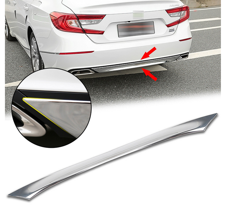 18-22 For Honda Accord Sedan 10th Chrome ABS Rear Lid Bumper Moulding Strip Trim