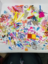 Vintage Lot Barbie Hair Jewelry Scarves Curlers Brush Comb Vanity Accessories