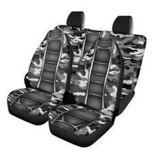Camoflage Hunting Printed Car Seat Covers Set Of 4 Non Camoflage Hunting-gray