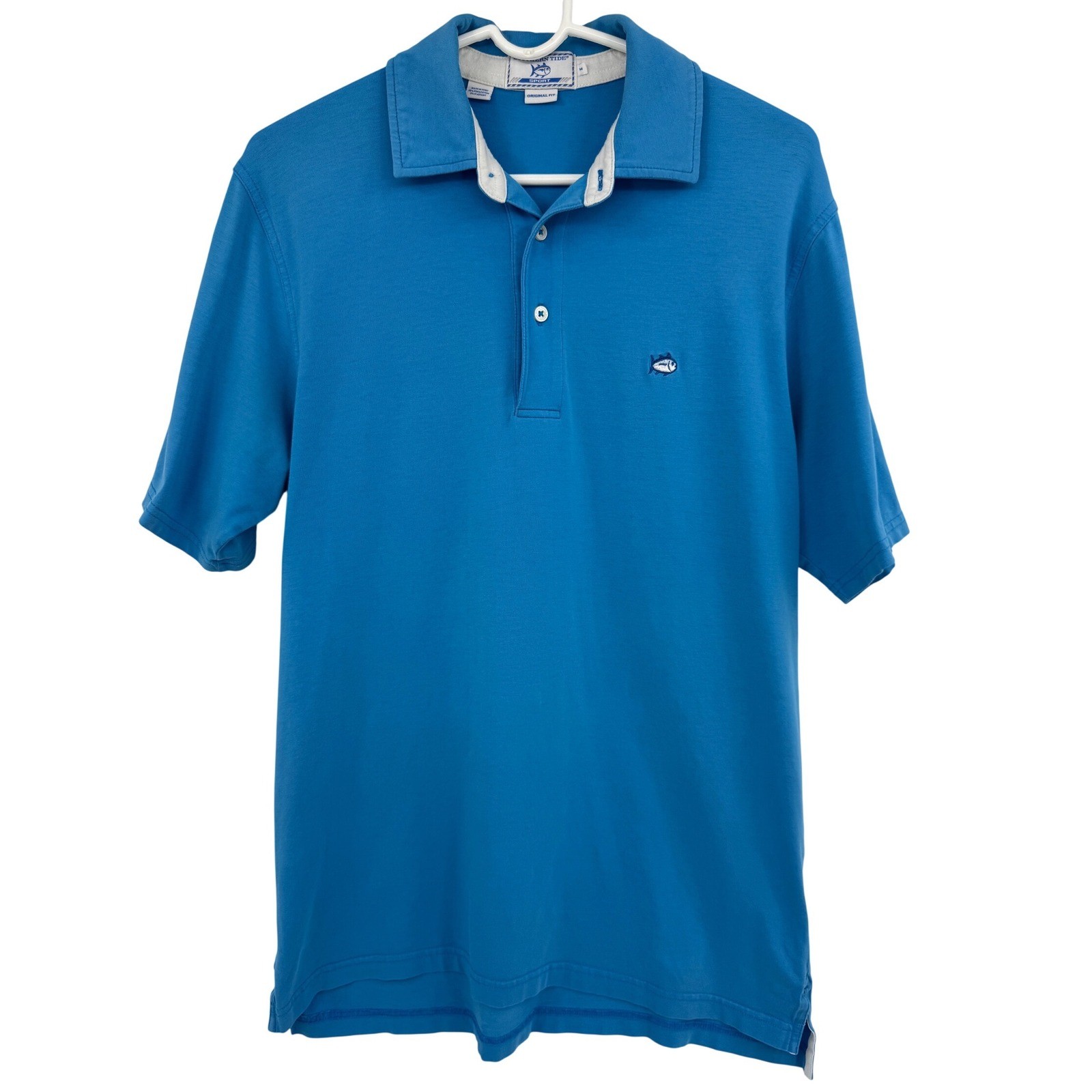 Southern Tide Sport Mens Blue Pima Cotton Original Fit Polo Shirt Size M