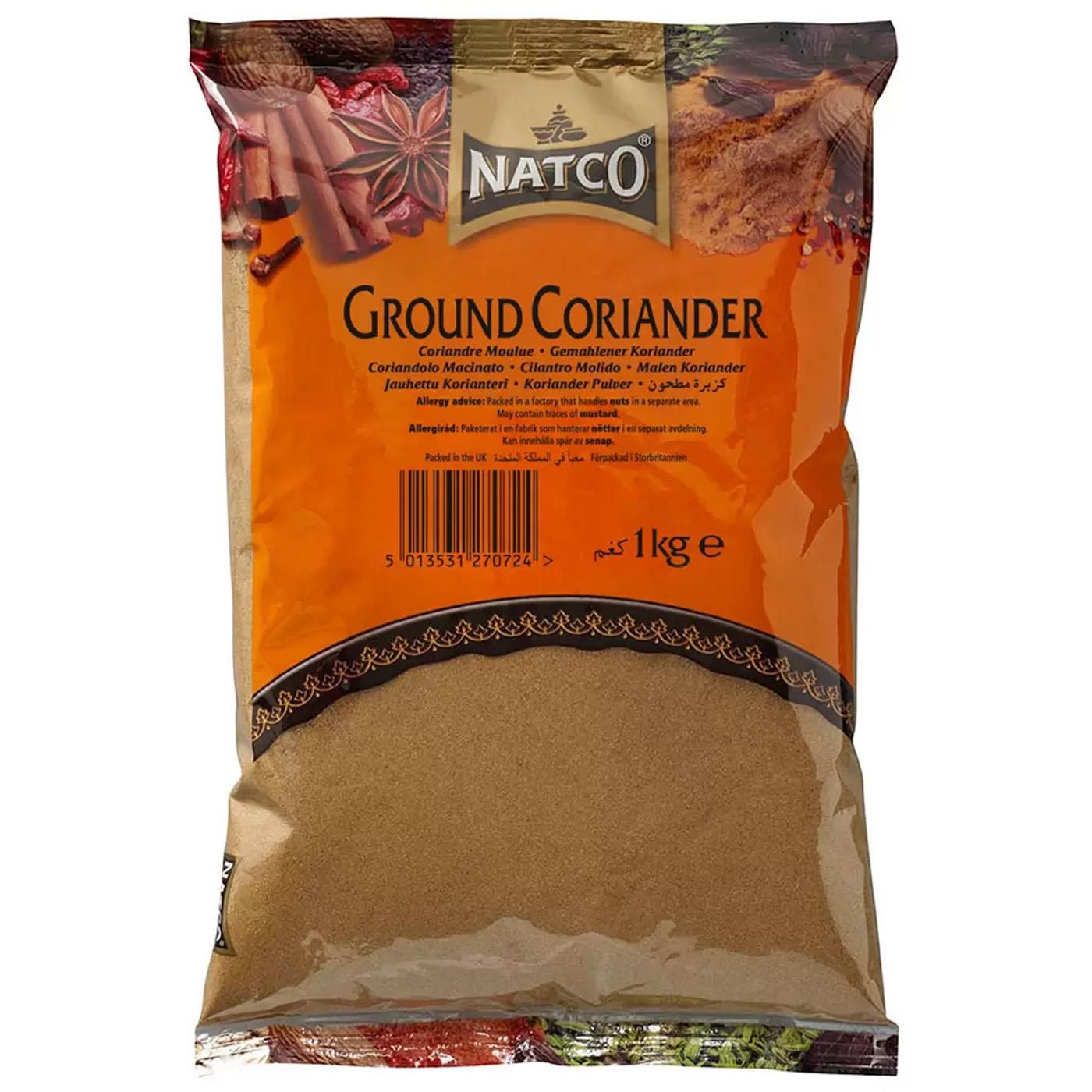Natco Ground Coriander Powder Spice Herb Pure Flavour Food Catering Dressing 1kg