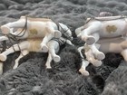 ARDALT LIGHTED MUSICAL STAGECOACH WITH 4 HORSES JAPAN PORCELAIN LAMP GOLD ACCENT — photo 6