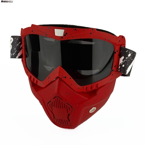 Motorcycle Goggles Motocross Detachable Face Mask ATV MTB Racing Safety Eyewear - Foto 15 di 19