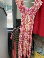 LOFT Pink Paisley Pattern Dress Size 12