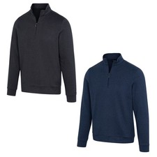 Greg Norman Mens Lined Quarter-Zip Golf Wind Sweater G7S24S136 - New
