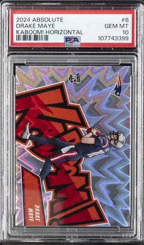 2024 PANINI ABSOLUTE KABOOM! HOR #8 DRAKE MAYE ROOKIE RC PSA 10