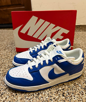 Nike Dunk Low Retro SP Kentucky White/Varsity Royal CU1726-100 Size 10.5 WORN 1x