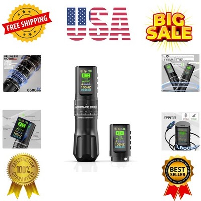 WORMHOLE PRO Tattoo Gun AQUILA Wireless Tattoo Machine Multi-function Smart T...