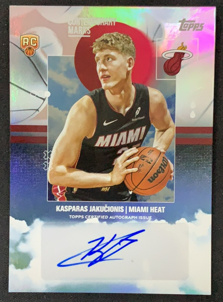 Kasparas Jakucionis 2025-26 Topps Auto Silver Contemporary Marks RC #CM-KJ