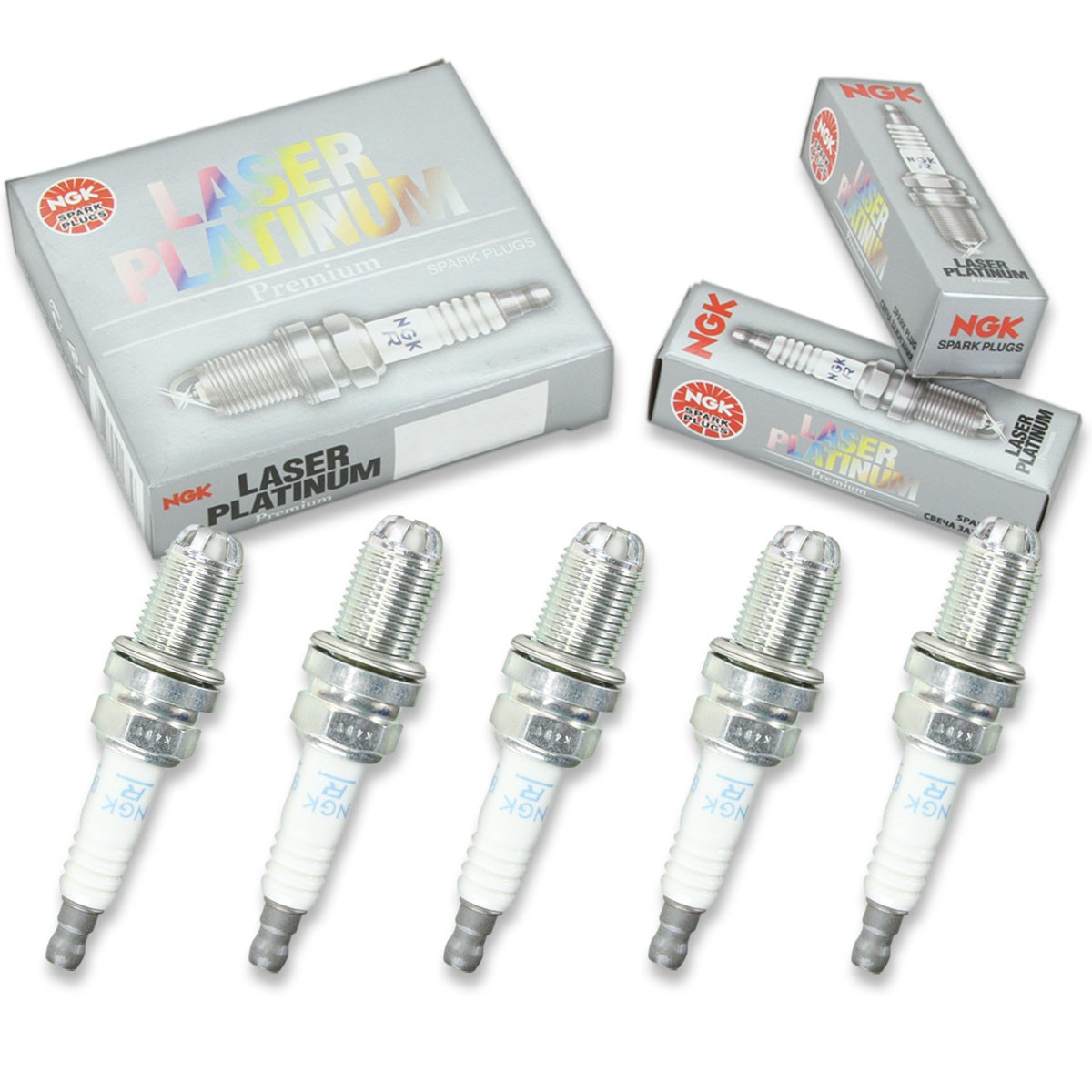 5 pcs NGK Laser Platinum Spark Plugs for 1998-2007 Volvo V70 2.4L L5 - ap