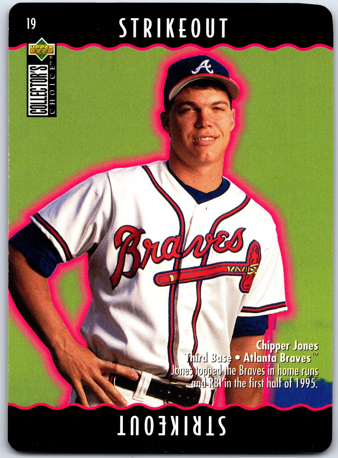 Chipper Jones #19 1996 Collector's Choice Baseball You Make the Play