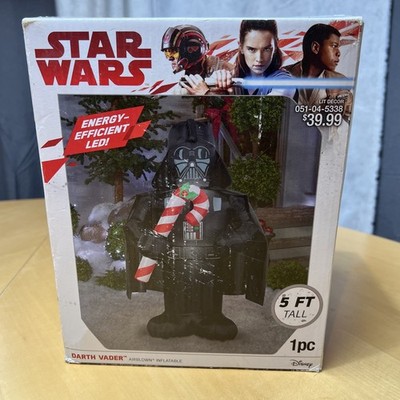 STAR WARS Gemmy 2017 Darth Vader Candy Cane Airblown Inflatable 5Ft NIB