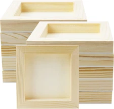 10 Pack 5 X 5 Inch Wood Panel Boards, Unfinished Wood Canvas Panels for Crafts, 