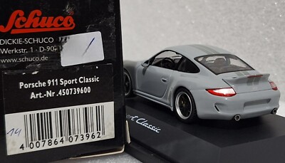 Porsche 911 (996) Sport Classic Light Grey 1:43 Schuco 07396 RARE