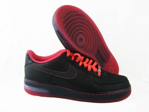 black af1 with red swoosh
