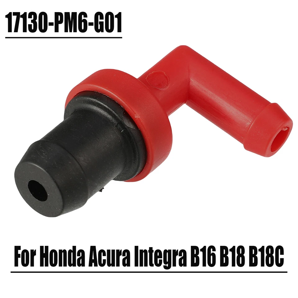 For 1994-1997 Honda Civic del Sol 17130-PM6-G01 B16 B18 Red PCV Valve - Imagem 2 de 4