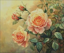 Romantic Roses - Counted Cross Stitch Kits Needlework Embroidery DIY