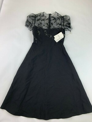 chinese dress ladies Valentino Dress Black Guipure Lace-Trim Ribbed Knit Size Medium Short –  Celebrity Owned