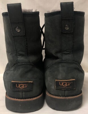 UGG AUSTRALIA BLACK LEATHER HANNEN LACE UP ANKLE BOOTS MENS SIZE US 12M s-l400.jpg main image 4