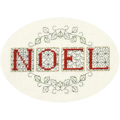 Bothy Threads Grußkarte Kreuzstich-Set ''Weihnachten'', 13.3x9cm, DWCDX19, Zählmus