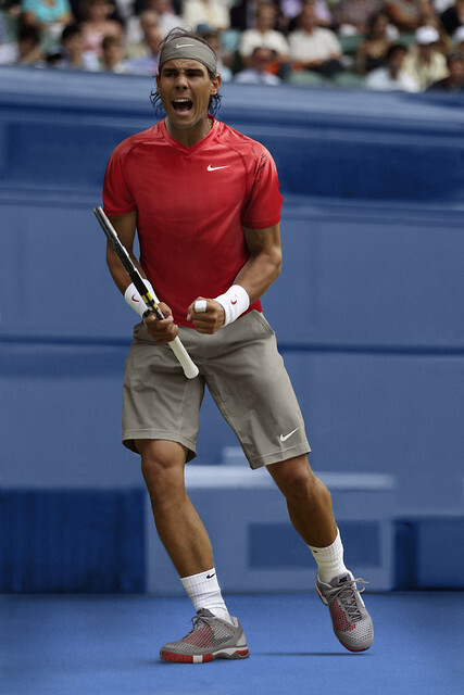Nike Rafael Nadal 2011 Australian Open Red Fuego Tennis Top - Size