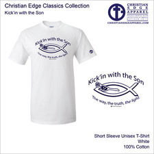 CEA Jesus Christ T-Shirt Kick'in with the Son Christian Edge Apparel Brand LOOK!