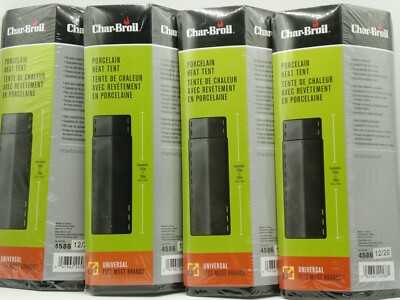 ( Lot Of 4 ) Char-Broil Universal fit porcelain heat tent 2 pc Expands 10-18''  