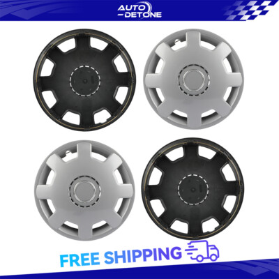 4 Pcs Silver 14'' Hub Caps Tire & Rim Wheel Covers Kit Fits All Makes Models