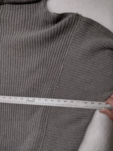 Free People Cowl Neck Cable Knit Sweater Oversized Grey Small - Picture 9 of 18