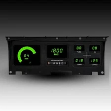 1980-1986 Ford Truck LED Direct Replacement Gauge Cluster, Green LEDs DP1011G