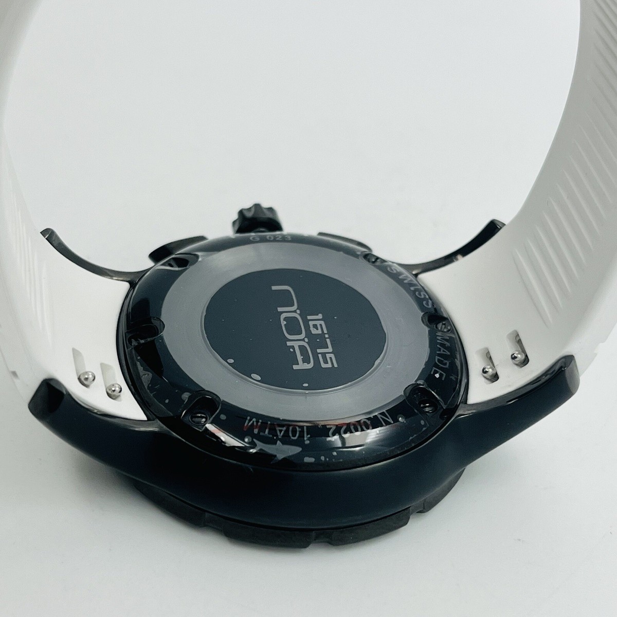 noa NOA Men's Quartz Chronograph White Dial Black Steel 45mm Swiss
