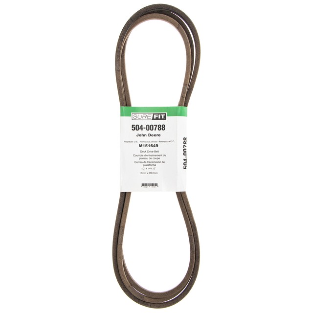 SureFit Deck Drive Belt for John Deere M151649 LT180 LT190 Tractors 48