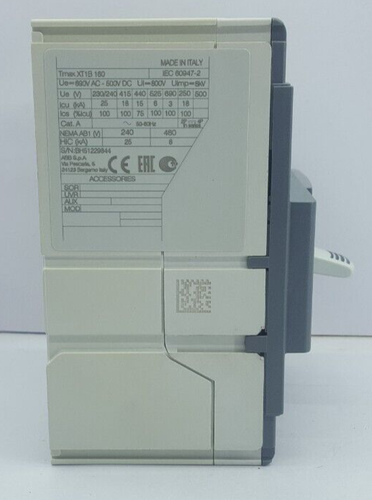 INTERRUPTORES AUTOMÁTICOS MOLDEADOS DE 4 POLOS ABB SACE TMAX XT1B 160 100 AMPERIOS - Imagen 15 de 24