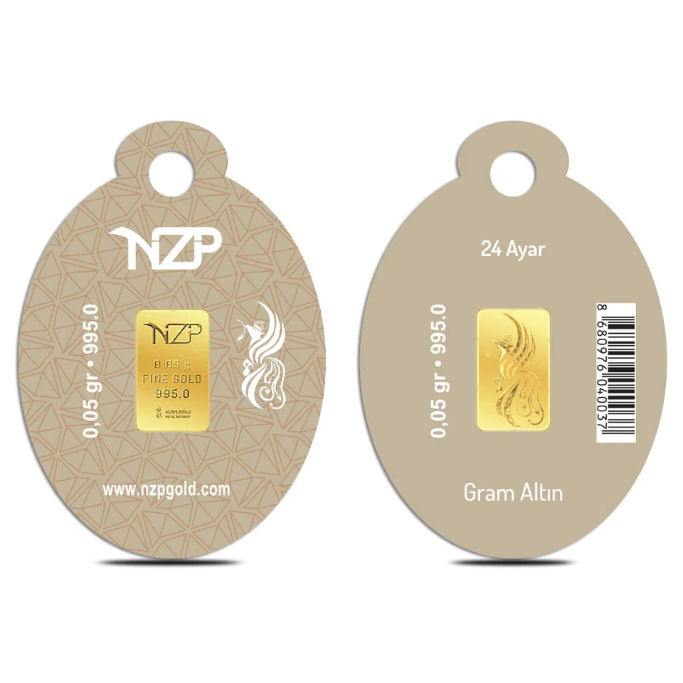 Nzp Gold Oval Blister - Mini Goldbarren 0.05 Gramm (995 24 karat) - Bild 3 von 3