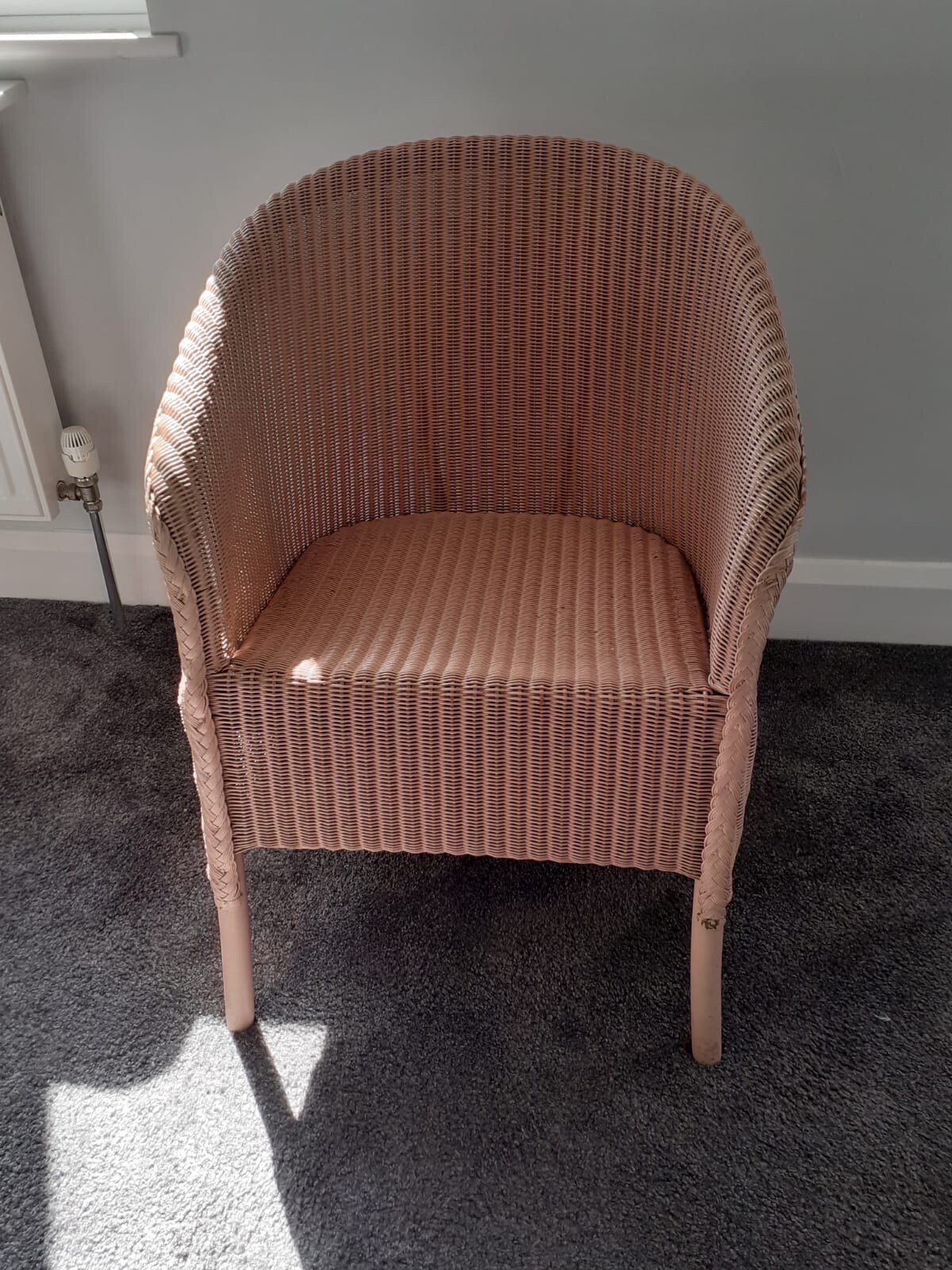Vintage Pink Wicker Chair eBay