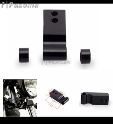 Headlight Extension Block Black For Harley Softail Standard FXST Street Bob FXBB