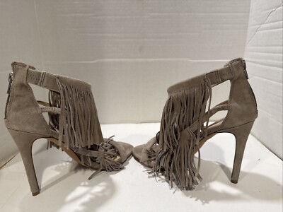 【Steve Madden】レザー☆Fringzy☆ふりふり・フリンジサンダル Steve Madden Fringzy - Black Fringe Heels - High Heel