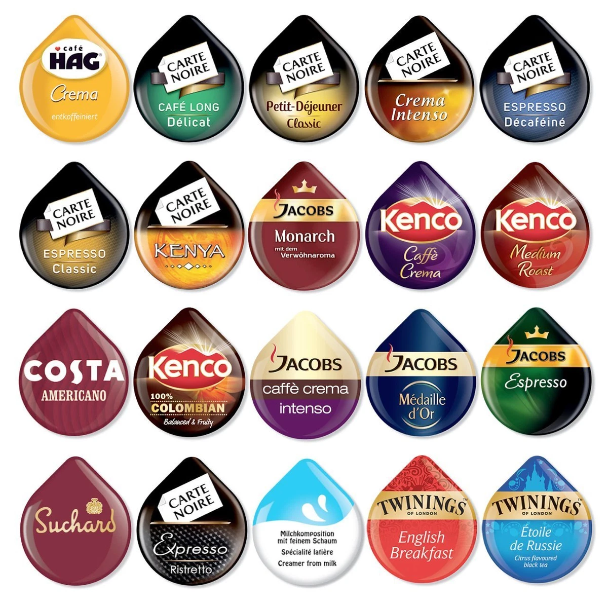 Tassimo T Discs Coffee Machines Pods 8 to 16 Cups Full Range 30