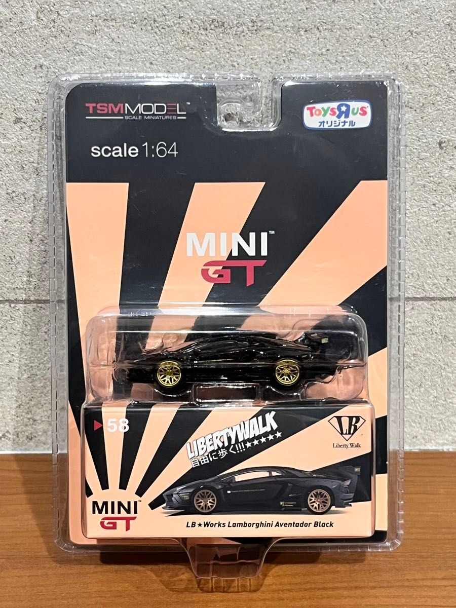 MINI GT 58 ランボルギーニ　アヴェンタドール LBWK MINI GT 58 LB WORKS Lamborghini Aventador Black Toys