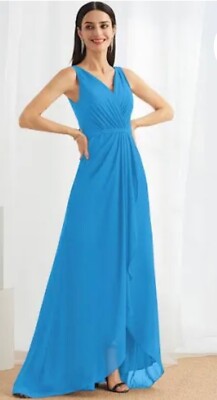 JJ's House A-Line V-neck Asymmetrical Chiffon Bridesmaid Dress Size 4 | eBay JJ's House A-Line V-neck Asymmetrical Chiffon Bridesmaid Dress Size 4 | eBay
