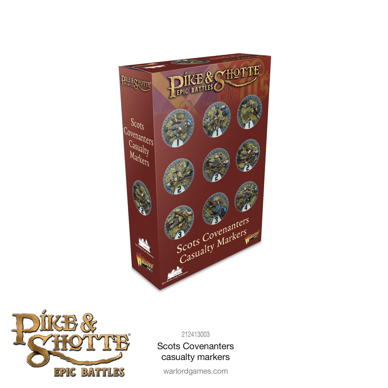 Pike & Shotte Epic Battles: Scots Covenanters casualty markers - Warlord Games