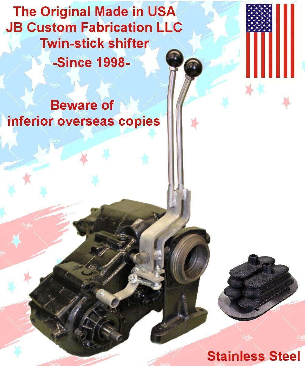 NP-205 GM Stainless Twin-Stick Shifter W/Boot, Transfer Case NP-205 GM Stainless Twin-Stick Shifter W/Boot, Transfer Case