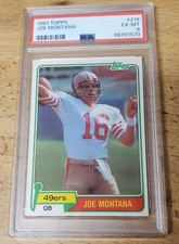 1981 Topps Joe Montana PSA 6 RC Rookie Card #216 HOF 49ers