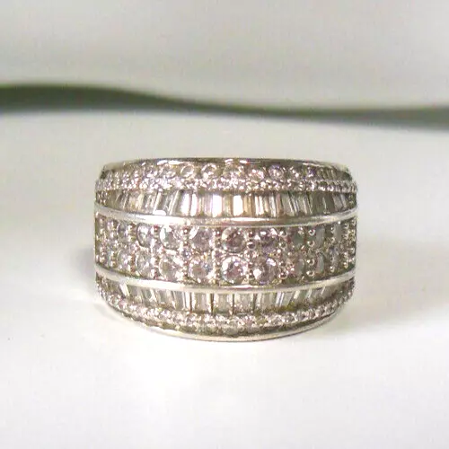 Vintage Signed FZN 925 Sterling Silver CZ Ring Size 8.5 eBay