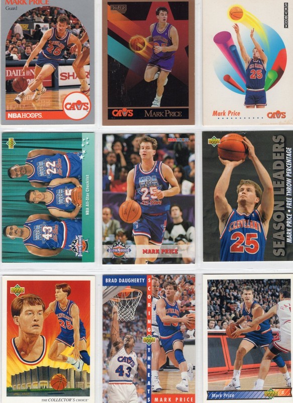 🏀MARK PRICE CLEVLAND CAVS NINE BASKETBALL CARDS !