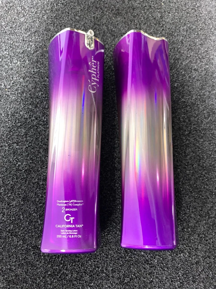 RARE! California Tan Cypher Platinum 40x Bronzers Step 2 tanning lotion NEW - Image 2 of 4
