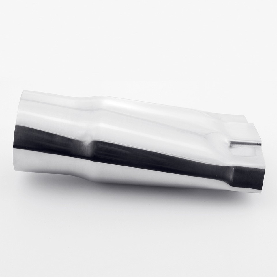 5 In Dual Exhaust Tips 2.5" Inlet Chevy Bowtie Exhaust Tip - Polished 304 Stainless Steel, Weld-On Style 2.5 Inch Inlet Exhaust Tip - Foto 7