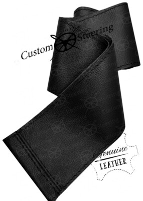 Easy Car Tuning Genuine Black Leather Steering Wheel Cover For Land Rover Discovery 1 (1989-1998)
